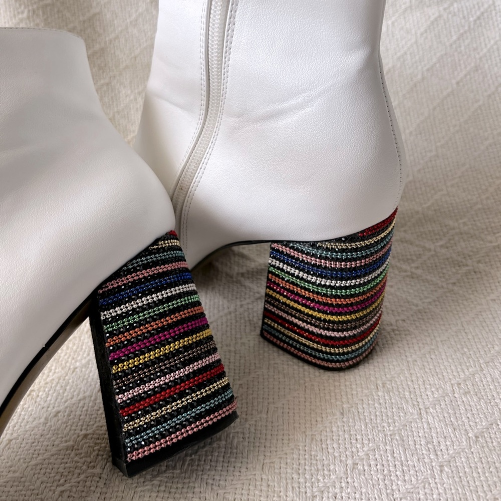 Betsey Johnson Rhinestone Heal Booties